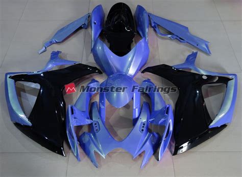 Light Blue And Black Gsxr 600 750 06 07 Monster Fairings