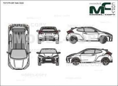 TOYOTA GR Yaris 2020 2D Drawing Blueprints 67364 Model COPY