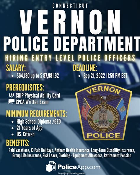 On Twitter Vernon Police Department Ct Job Title