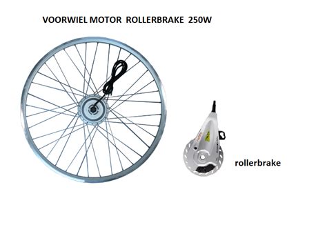 Voorwielmotor Roller Brake 250w EBIKE EFOS Ombouwset Om U Fiets