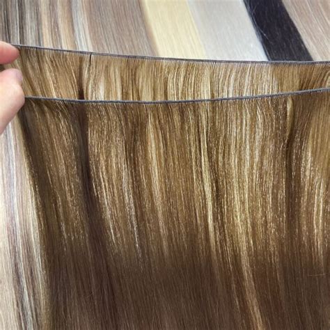 Double Drawn Genius Weft Virgin Human Hair T AshyBlonde Rooted Highlighted Mixed Ash Blonde