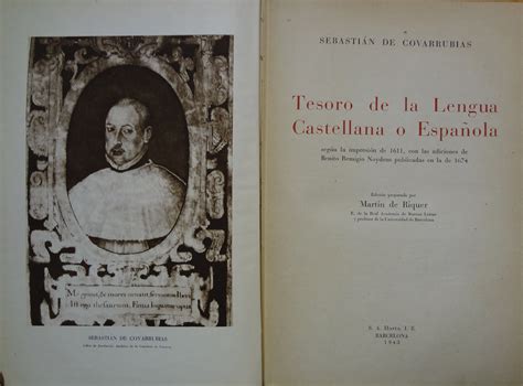 Covarrubias Tesoro De La Lengua Castellana