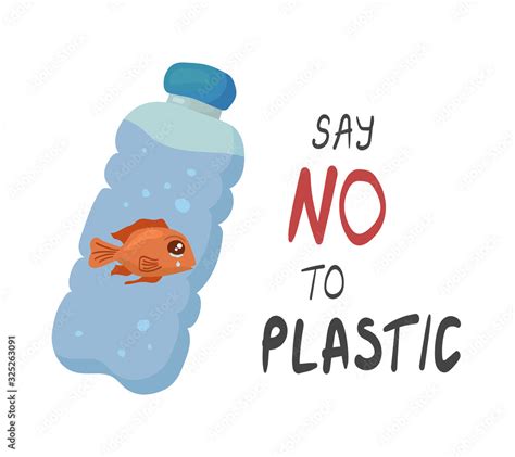 Stop plastic pollution banner. Protest against plastic garbage. Vector ...