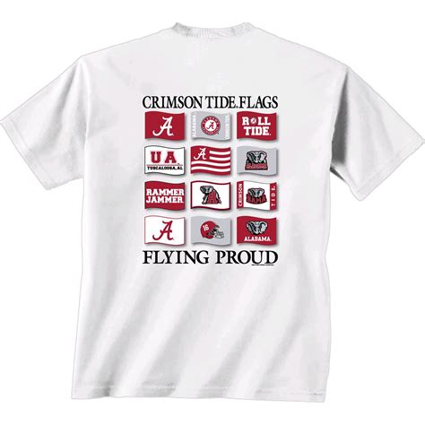 Alabama Crimson Tide Flags T-Shirt | Alabama Flags T-Shirt | Alabama ...