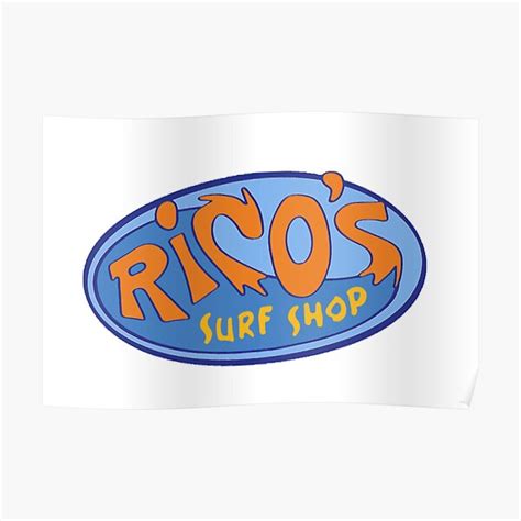 "Hannah Montana "Rico's Surf Shop" Logo" Poster for Sale by ...