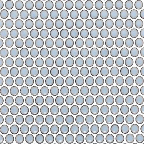 Ivy Hill Tile Bliss Edged Penny Round Gray 12 In X 12 In X 10 Mm Polished Ceramic Mosaic Tile