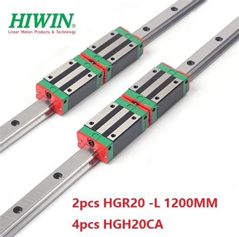 2pcs Original Hiwin Rail Hgr20 L 1200mm 4pcs Hgh20ca Linear Narrow