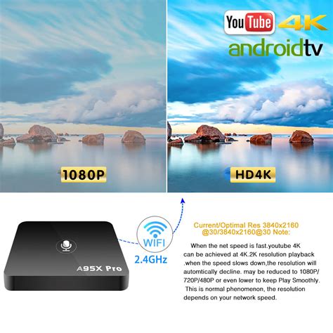 A95X pro Android TV Box ATV with Voice Remote Control S905W