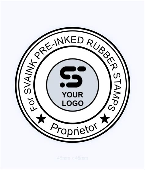 Round Stamp with logo | custom stamps maker online | pre inked