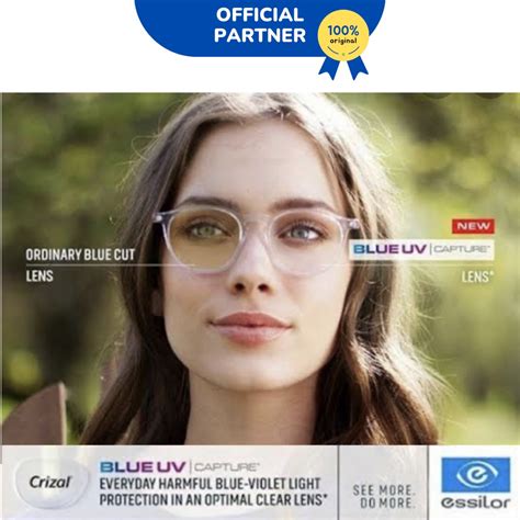 Jual Zonakacamata Lensa Kacamata Minus Silinder Essilor Crizal Blue UV