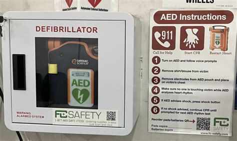 Aed Instruction Wall Poster Required By Law Full Compliance Safety