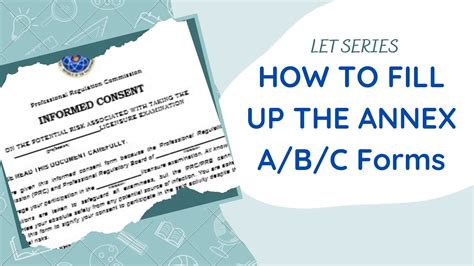 LET SERIES - Episode 19: HOW TO FILL UP THE ANNEX A/B/C Forms - YouTube 
