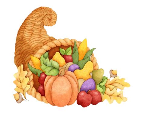 Thanksgiving Clipart-Thanksgiving Blessings Cornucopia Clipart - Clip Art Library