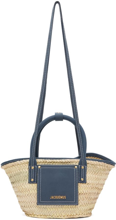 Jacquemus Cabas Le Petit Panier Soli Bleu Marine Et Beige Le