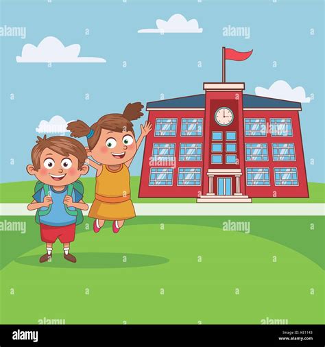 Kids in school cartoon Stock Vector Image & Art - Alamy