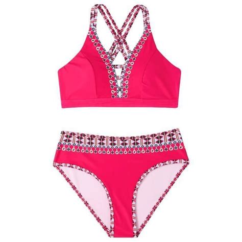 Maillot de bain bikini dos ouvert taille haute sexy imprimé fendu pour femmes d été Pastèque