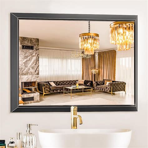 Bathroom Wall Mount Vanity Mirror,30 x 36 inch Rectangular Wall Mount Mirror for Living Room ...