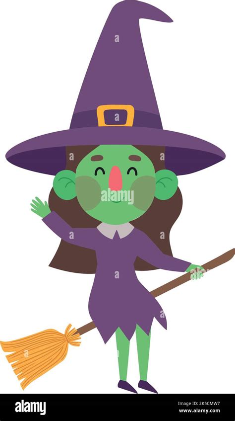 Green Witch Illustration Stock Vector Image And Art Alamy