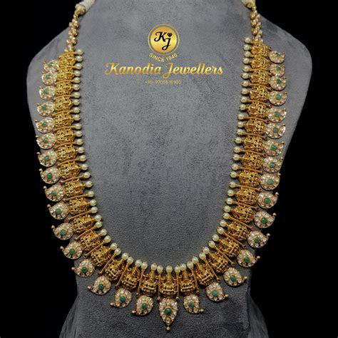 Kanodiajewellers 22 Kt Traditional Bottu Mango Mala Studded With