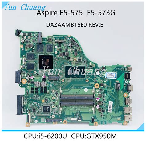 DAZAAMB16E0 REV E Mainboard UNTUK Acer Aspire E5 575 E5 575G F5 573G