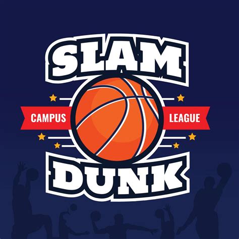 Basketball Slam Dunk Badges Poster 199339 Vector Art at Vecteezy