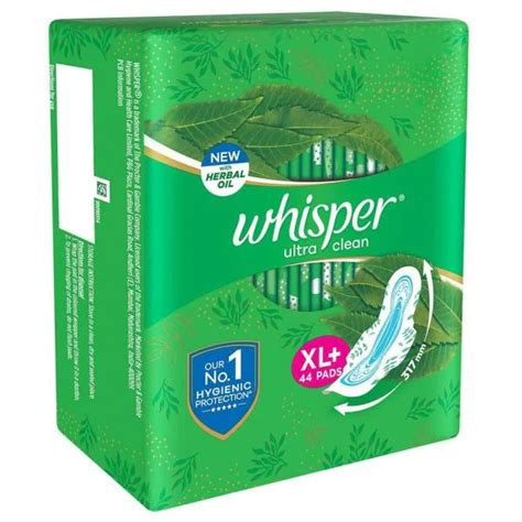 Whisper Ultra Clean Sanitary Napkin With Wings Xl 44 Pads Jiomart