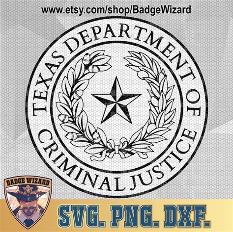 US Texas Department of Criminal Justice Seal SVG , TX Criminal Justice ...