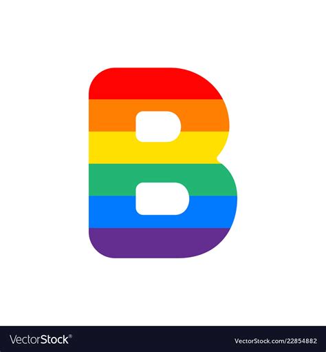 Logo Letter B Rainbow Royalty Free Vector Image