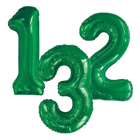 Green Jumbo Number Foil Balloons Party Splendour