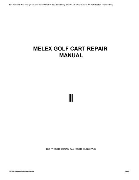 Melex golf cart repair manual by e256 - Issuu