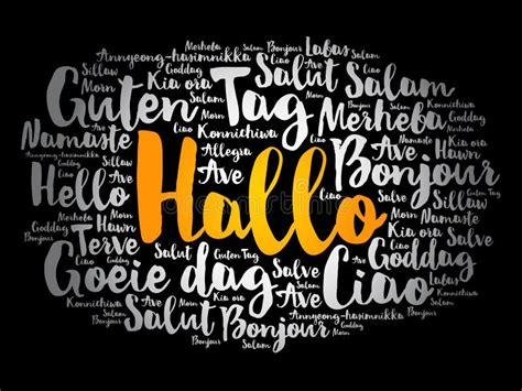 Hola Palabra Hola Buen Día En Alemán Caligrafía De Moda Huella Digital