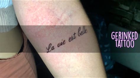 La Vie Est Belle Tattoo Youtube