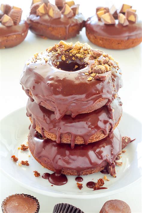 Double Chocolate Peanut Butter Cup Donuts Baker By Nature