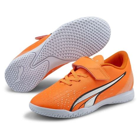 PUMA Ultra Play IT V Supercharge Orange Weiß Blau Kinder