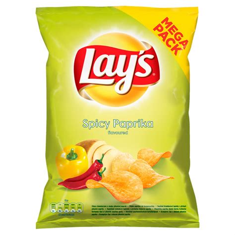 Lay S Chipsy Ziemniaczane O Smaku Pikantnej Papryki 215 G Kalorie KJ