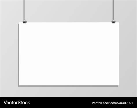 Hanging poster mockup Royalty Free Vector Image