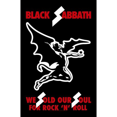 Black Sabbath We Sold Our Soul For Rock N Roll Flag Poster Wall Hanging Banner Ebay Black