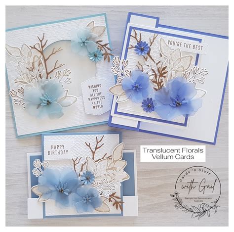 Translucent Florals Vellum Cards Cards N Stuff With Gail Vellum