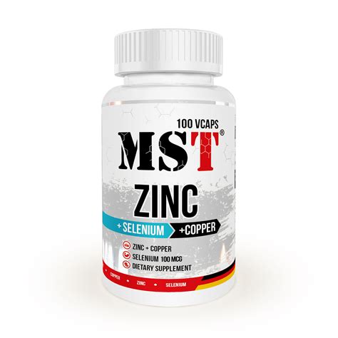 MST® Zinc + Selen + Copper | Цинк + Селен + Мідь | 100 капсул - MST ...