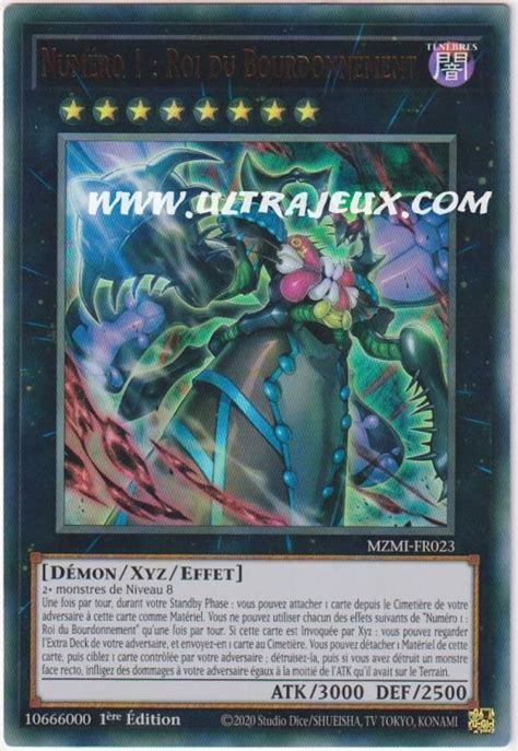 Carte Yu Gi Oh Num Ro Roi Du Bourdonnement Mzmi Fr