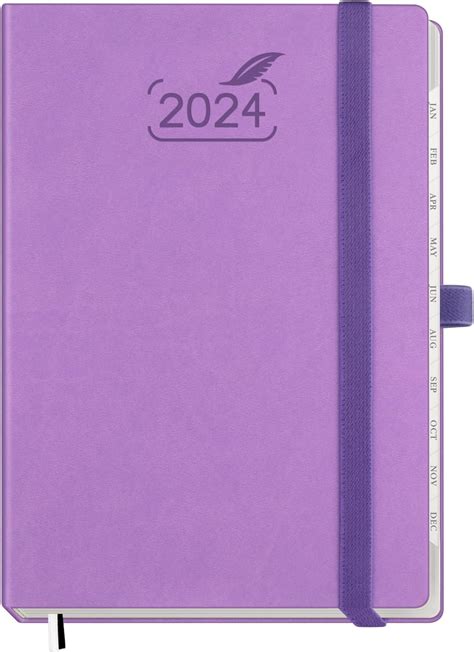 BEZEND Agenda Settimanale 2024 Verticale A5 Lavanda Carta da 100 g m²