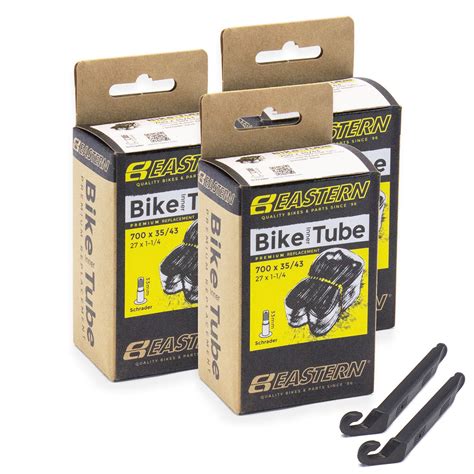 700c Tube Repair Kit 3 Pack Schrader Valve Eastern Bikes