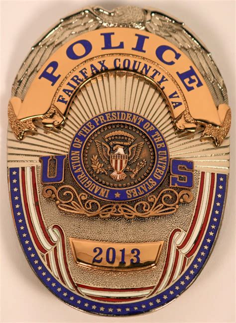 Fairfax County Police Inaugural Badge 121850