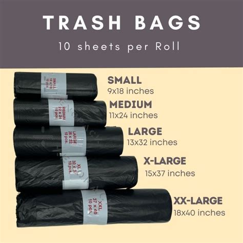 Trash Bags / Garbage Bags Rolls (S, M, L, XL and XXL) - Good Quality ...