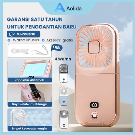 Jual Aolida Kipas Angin Portable Mini Type C Usb Led Menunjukkan Lipat