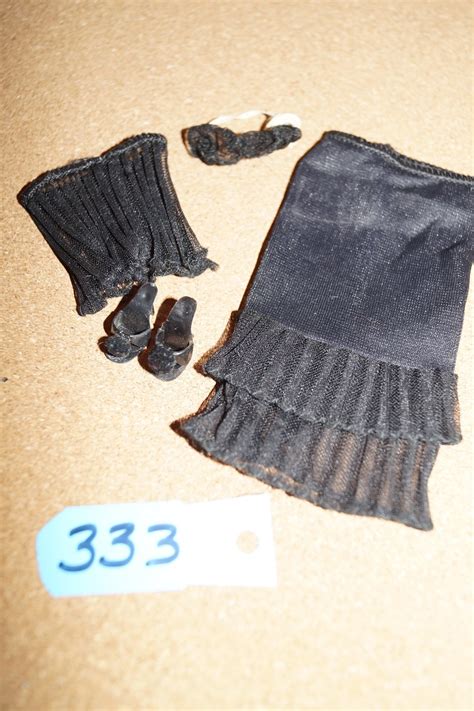 Vintage Barbie Black Lovely Lingerie Pak W Pom Pom Shoes Boudoir HTF Etsy