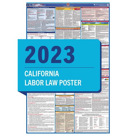 2023 California Labor Law Poster State Federal Osha In One Single