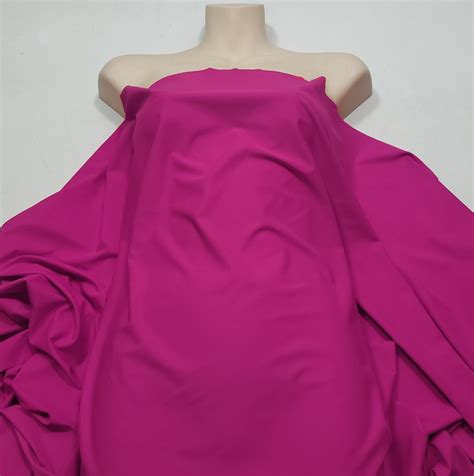 Dark Hot Pink Solid Nylon Spandex Tricot Swimwear Fabric By Etsy