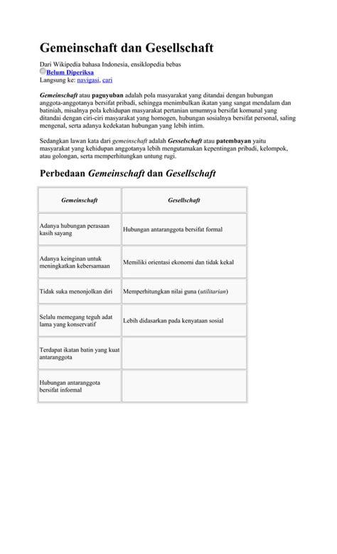 Gemeinschaft Dan Gesellschaft Pdf