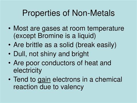 PPT - Properties of Metals, Non-Metals and Metalloids PowerPoint ...